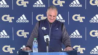 GT Football GTvsMIA OC Patenaude Weekly Press Conference [upl. by Nahtal109]