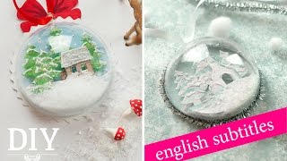 Weihnachtsdeko basteln  Geschenkanhänger  snow globe Howto  Deko Kitchen [upl. by Orten]