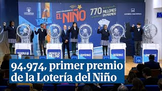 El 94974 primer premio de la Lotería del Niño [upl. by Lacram]