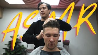 Performing an ASMR Head Massage on Elliot Forbes [upl. by Anabahs]