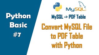 Convert Mysql File to PDF Table 1 [upl. by Retse]