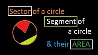 How to find the Area of Segment of a Circle [upl. by Aihseya923]