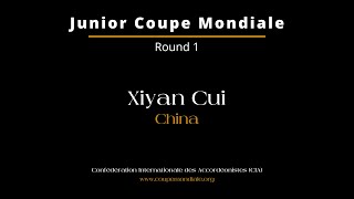 Xiyan Cui  China  Junior Coupe Mondiale 2024  Round 1 [upl. by Oner]