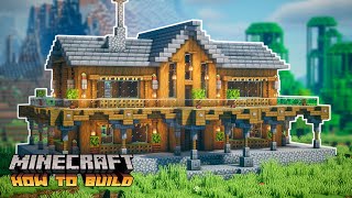 Minecraft How to Build a Spruce Mansion TwoPlayer Survival House [upl. by Autry]