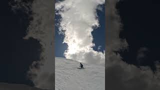 Closing day at Kirkwood April 28th 2024 Emho dropping into Montes Olympic snow in my face🤦‍♀️ [upl. by Nepean363]