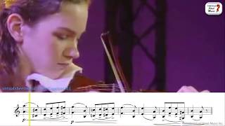 Hilary Hahn  Paganini  Caprice 24  Sheet Music Play Along [upl. by Loziram325]