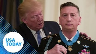 President Donald Trump issues the medal of honor  USA TODAY [upl. by O'Kelly]