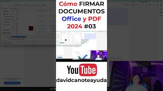 Cómo Firmar Documentos con Certificado Digital Adobe PDF  WORD  EXCEL 2024 shortvideo 03 [upl. by Heer]