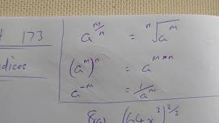 Fractional Indices Corbett Maths 173 Q7 8 and 9 [upl. by Shulamith845]