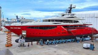 Inside the Shipyard of Luxury Yachts⚓Making of Faedship Damen Yachting Amels Mangusta SuperYachts [upl. by Yaf]