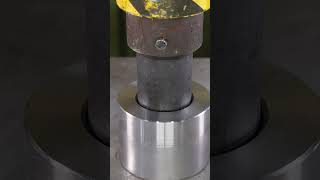 👀🤪Screws meet the press Hydraulic ‘cake’ creation gone wild 🔩💥 experiment engineering crush [upl. by Leacim]