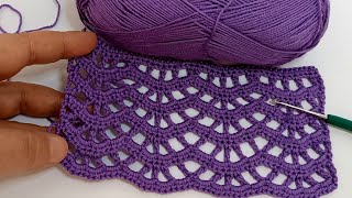 This crochet stitch eats up very little yarn perfect model for summer [upl. by Blanding]