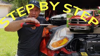 How To Replace The Headlight Assembly 20092018 Dodge Ram 1500  Paul Ricalde [upl. by Armillas]