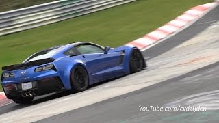 2015 Corvette Z06 with F1 Gearbox Testing on the Nurburgring [upl. by Alilak706]