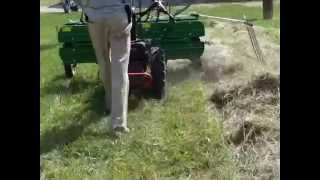 MOLON 5foot Hayrake  Tedder with BCS WalkBehind Tractor [upl. by Serdna]