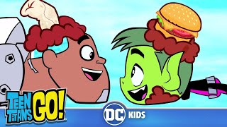 Teen Titans Go em Português  Guerra de Comida  DC Kids [upl. by Leonelle]