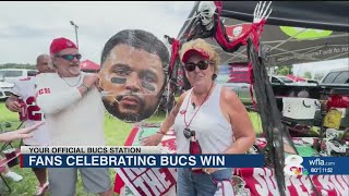 Tampa Bay Buccaneers fans react to season opener victory over Commanders [upl. by Neelram]