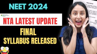 Biggest Update by NTA  Final Syllabus for NEET 2024 Released neet neet2024 update [upl. by Burr]