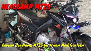 HEADLAMP MT25  IRWAN MODIFICATION  NEW VIXION LIGHTNING [upl. by Naget495]