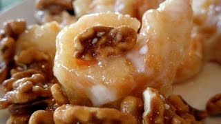 HONEY WALNUT SHRIMP Asian Fusion Chinese Food [upl. by Ayetal]