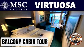 MSC Virtuosa Fantastica Balcony Cabin Tour  11420 [upl. by Ettelocin613]