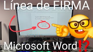 ✍ Como HACER LÍNEA de FIRMA en WORD FÁCIL y RÁPIDO 2024 [upl. by Aurel]