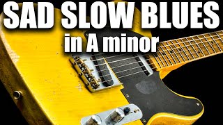 Deep amp Sad Slow Blues Backing Track in A minor SZBT 1048 [upl. by Soneson]