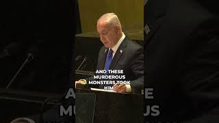 Netanyahu at UN A corpse help hostage [upl. by Ynnoj382]