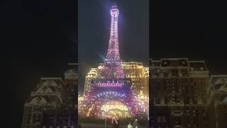 Eiffel tower light showParisian Macau macau wengayadventure shortvideo [upl. by Nolana]