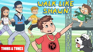 Walk Like Shawn 🎵 Music Video Animated in the FGTeeV Books Style [upl. by Atyekram792]