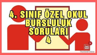 4SINIF BURSLULUK SINAV SORULARI  4 4SINIF BURSLULUK SINAVINA HAZIRLIK [upl. by Myrle]