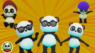 Five Little Pandas Nursery Rhyme for Kindergarten Kids [upl. by Ninerb]