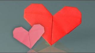 Learn origami how to make a paper heart [upl. by Llerdnod621]