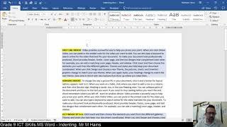 Indenting text and paragraphs in Microsoft Word [upl. by Ellerd]