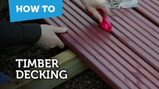 How To Build amp Lay Timber Decking [upl. by Ardnoet521]