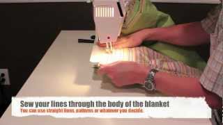 How to Sew a Blanket or Quilt with Two Sheets and Some Batting [upl. by Anek920]