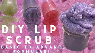 Diy Lip Scrub How to make a 3 different Lip Scrubs with formulasBasic to Advanced Recipes [upl. by Noremak]