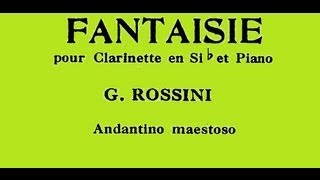 Rossini Fantaisie pour clarinette et piano  Sergio Delmastro clarinet amp Riccardo Caramella piano [upl. by Edee]