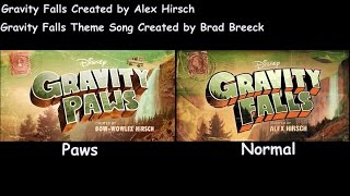 Gravity Falls Intro NormalPaws Comparison [upl. by Yenahteb]