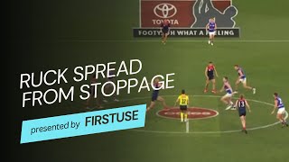 AFL Ruck spread from stoppages [upl. by Aneehta]