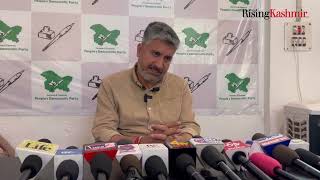 PDP Spokesperson Mohit Bhan held a press conference in Pulwama [upl. by Arihas792]