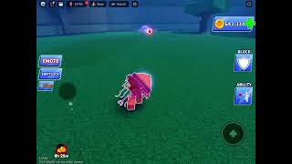 Gameplay w the new jellyfish parasol  BLADE BALL [upl. by Grimbald]