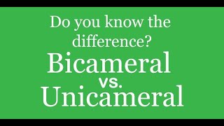 Difference between Unicameral and Bicameral legislature [upl. by Ainesej930]