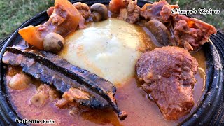 How To Make Authentic Fufu Without Using Powder Or Microwave Fresh Ghana Cassava amp Plantains Fufu [upl. by Barb368]