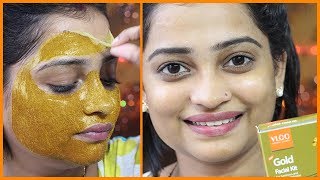 VLCC Gold Facial Kit Review  Gold Facial Kit  How to apply Video  Get Parlor like facial at home [upl. by Euqcaj]