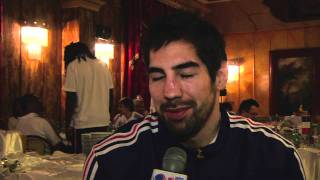 Interview with Nikola Karabatic the Serbian born French player [upl. by Drofnelg978]