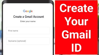 New Gmail Account Kaise Banaye  How to Create Gmail Account in Hindi [upl. by Kendall]