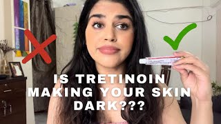 Is tretinoin making your skin dark kya tretinoin se apki skin dark ho rahi hai skincare tips [upl. by Ahsikym]