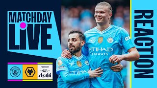 FIVESTAR CITY FOURGOAL HAALAND THREE POINTS  Matchday Live Man City 51 Wolves [upl. by Yrahk]