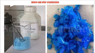 Crystallization Process  How to Make Crystals of Copper Sulphate  Crystallization of CuSO4 [upl. by Irelav]